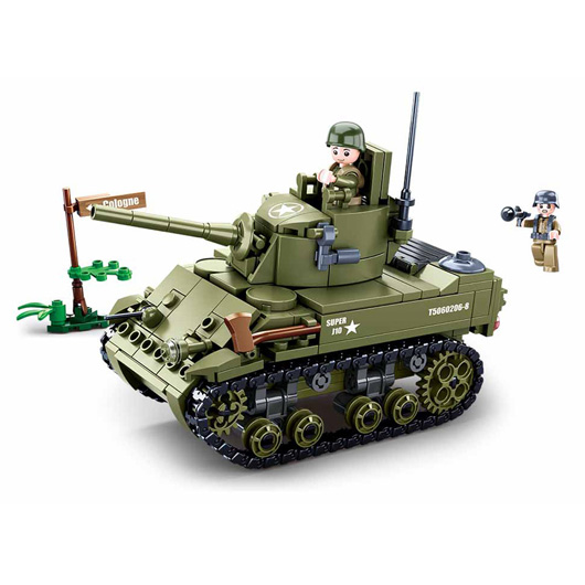 Sluban WWII Allied Light Panzer 344 Teile M38-B0856