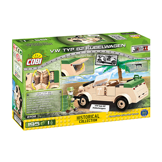 Cobi Historical Collection Bausatz VW Typ 82 Kbelwagen 195 Teile 2402 Bild 2