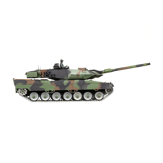 Amewi Rc Panzer Leopard 2A6 tarn, 1:16, RTR, Professional Line IR+BB Rauch & Sound Metallgetriebe Metallketten Bild 5