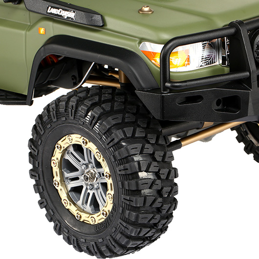 AMXROCK RCX10PS Crawler Profi 1:10 2-Gang Schaltgetriebe Militr Grn Bild 8
