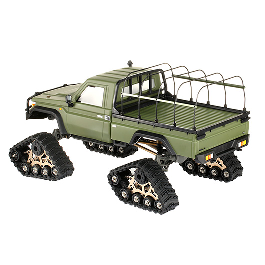 Amewi AMXROCK RCX10PTS 1:10 Crawler Profi inkl. Kettenfahrwerk Militr Grn Bild 3