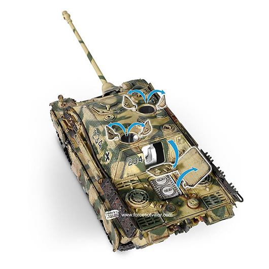 Forces of Valor Jagdpanther frhe Version 1:32 Standmodell Bild 4