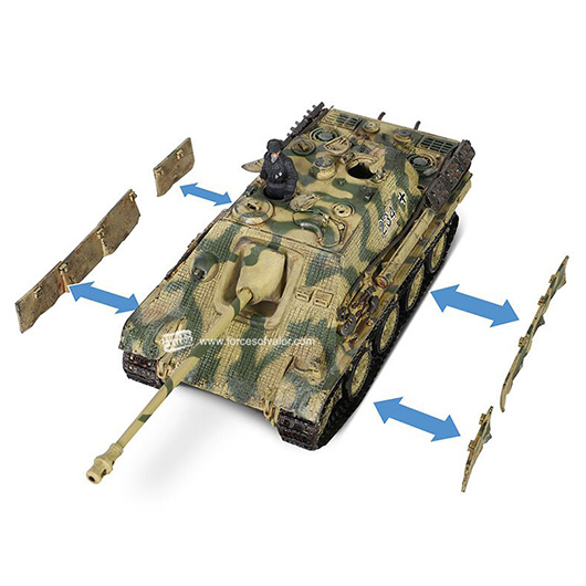 Forces of Valor Jagdpanther frhe Version 1:32 Standmodell Bild 5