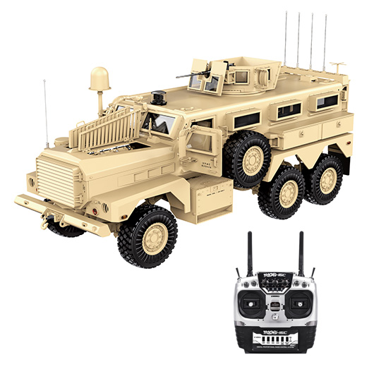 Amewi RC US-Militrfahrzeug MRAP 6X6 1:12 RTR Licht Sound und Rauch 22428