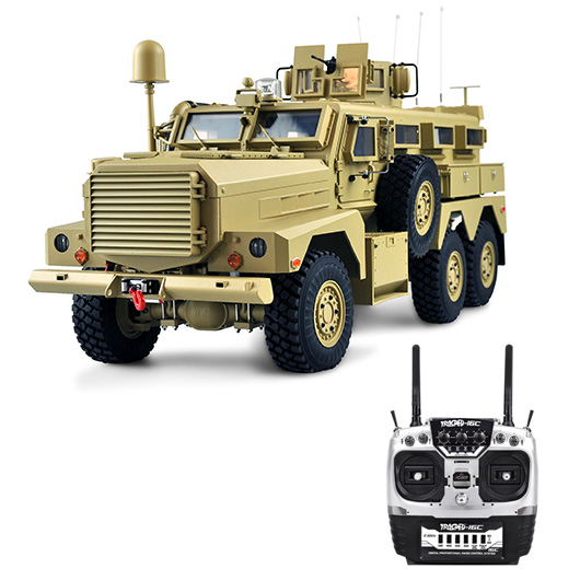 Amewi RC US-Militrfahrzeug MRAP 6X6 1:12 RTR, Rauch, Sound und Licht inkl. Seilwinde