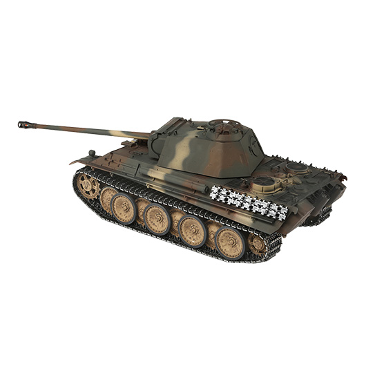 Torro RC Panzer Panther G tarn Profi-Edition 1:16 Infrarot Battlesystem, Rauch & Sound, Metallgetriebe und Metallketten, RTR Bild 3