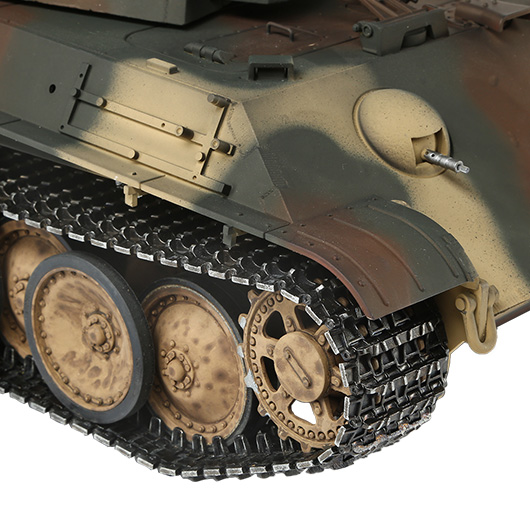 Torro RC Panzer Panther G tarn Profi-Edition 1:16 Infrarot Battlesystem, Rauch & Sound, Metallgetriebe und Metallketten, RTR Bild 9