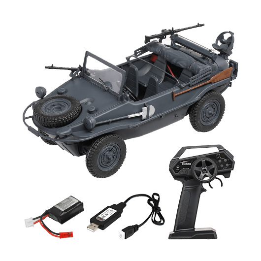 Torro RC Schwimmwagen VW Typ 166 1:16 RTR Grau 2,4 Ghz