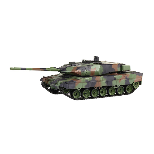 Amewi RC Panzer Leopard 2A6, tarn 1:16 schussfhig, Infrarot-Gefechtssystem, Rauch & Sound, RTR Bild 1