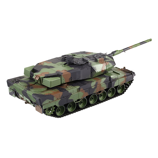 Amewi RC Panzer Leopard 2A6, tarn 1:16 schussfhig, Infrarot-Gefechtssystem, Rauch & Sound, RTR Bild 4