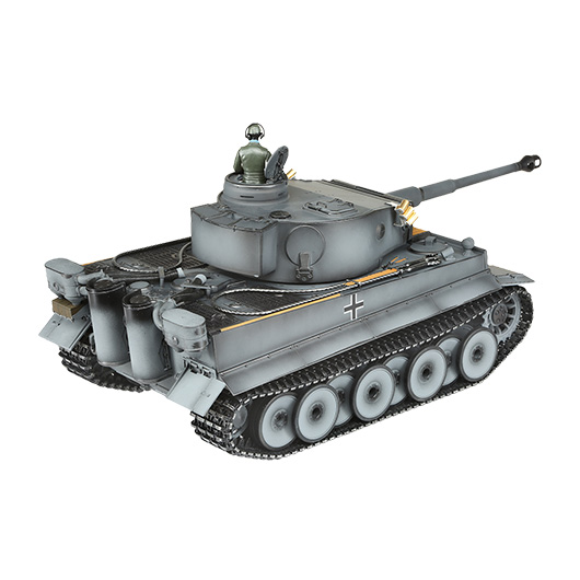 Torro RC Panzer Tiger I Frhe Ausf. grau Profi-Edition 1:16 schussfhig, Rauch & Sound, Metallgetriebe und Metallketten, RTR Bild 8