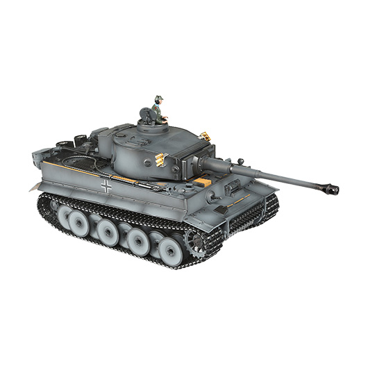 Torro RC Panzer Tiger I Frhe Ausf. grau Profi-Edition 1:16 schussfhig, Rauch & Sound, Metallgetriebe und Metallketten, RTR Bild 9