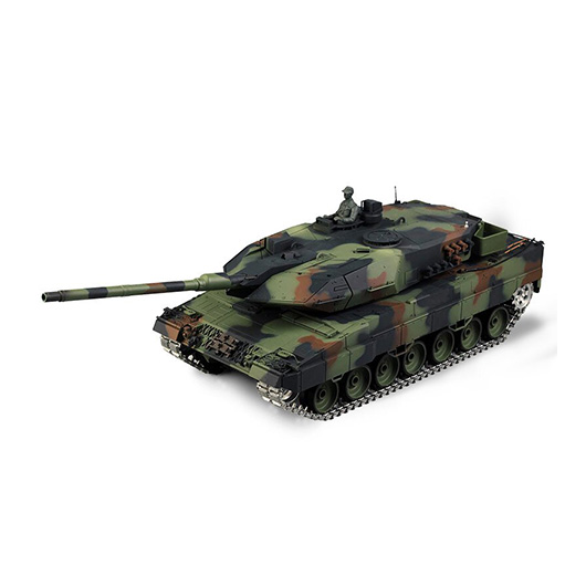 Heng-Long RC Panzer Leopard 2A6, tarn 1:16 schussfhig, Infrarot-Gefechtssystem, Rauch & Sound, Metallgetriebe, Metallketten