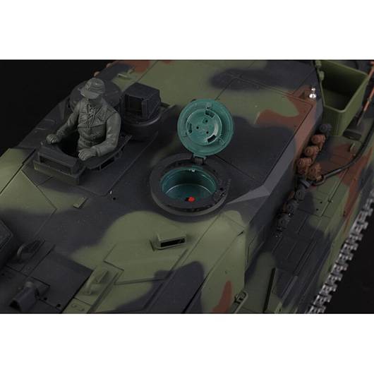 Heng-Long RC Panzer Leopard 2A6, tarn 1:16 schussfhig, Infrarot-Gefechtssystem, Rauch & Sound, Metallgetriebe, Metallketten Bild 4