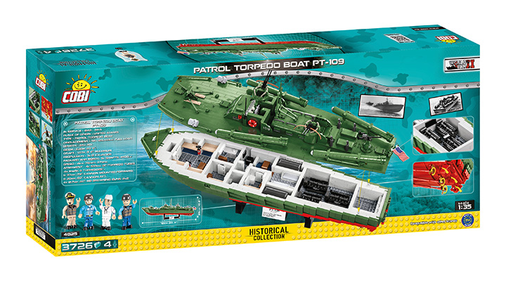 Cobi Historical Collection Bausatz Patrol Torpedo Boat PT-109 mit Inneneinrichtung 3726 Teile 4825 Bild 4