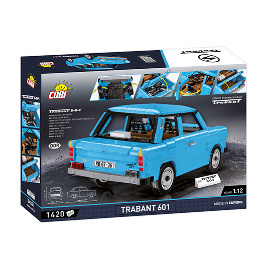 Cobi Youngtimer Collection Bausatz 1:12 Trabant 601 blau 1420 Teile 24331 Bild 3