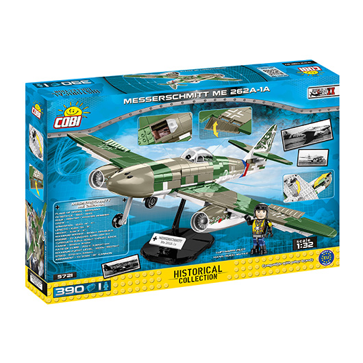 Cobi Historical Collection Bausatz Flugzeug Messerschmitt ME 262A-1A 390 Teile 5721 Bild 2