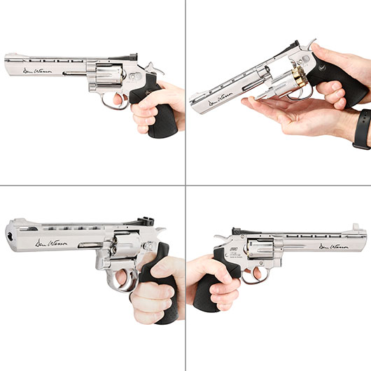 ASG Dan Wesson 6 Zoll 4,5mm Diabolo CO2 Revolver chrom gezogener Lauf Bild 8