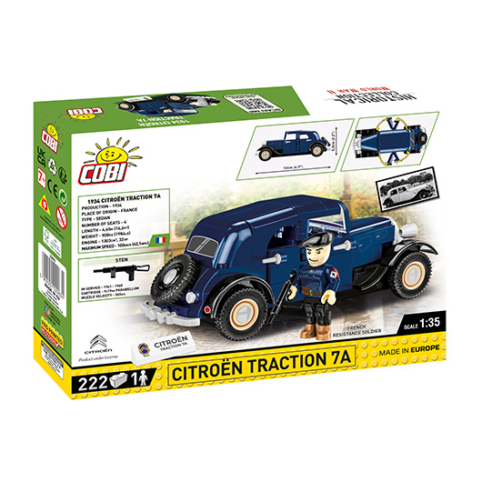 Cobi Historical Collection Bausatz 1934 Citroen Traction 7A 222 Teile 2263 Bild 2