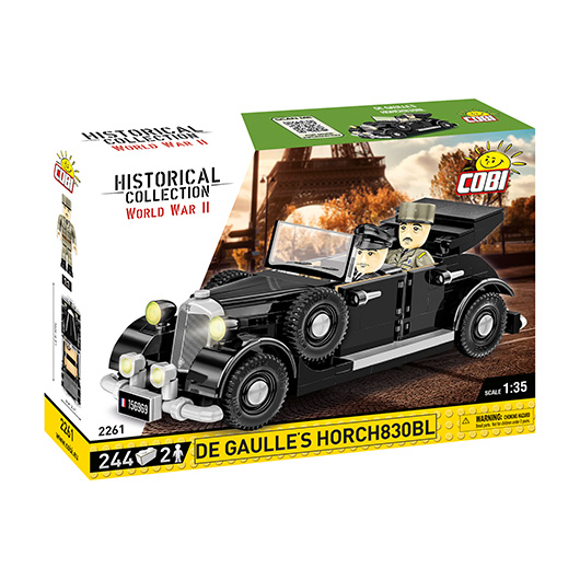 Cobi Historical Collection Bausatz 1936 Horch 830 BL Charles De Gaulle Version 244 Teile 2261 Bild 1