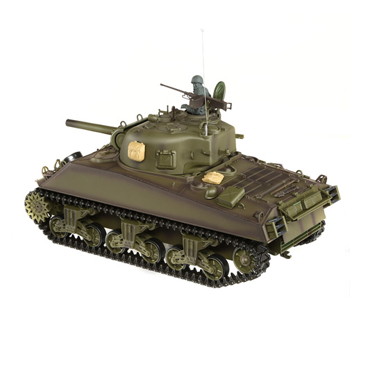 Heng-Long RC Panzer Sherman M4A3, grn 1:16 schussfhig, Infrarot-Gefechtssystem, Rauch & Sound, RTR Bild 1