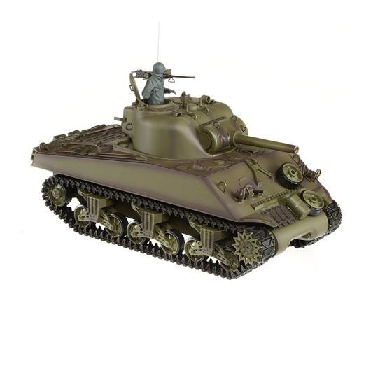 Heng-Long RC Panzer Sherman M4A3, grn 1:16 schussfhig, Infrarot-Gefechtssystem, Rauch & Sound, RTR Bild 8