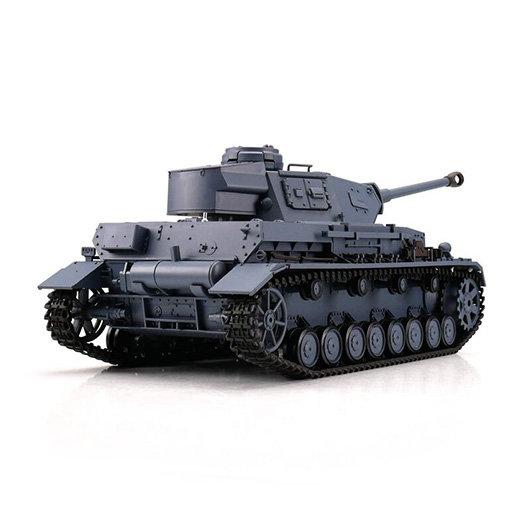 Heng-Long RC Panzer PzKpfw IV, grau 1:16 schussfhig, Infrarot-Gefechtssystem, Rauch & Sound, Metallgetriebe, Metallketten,  Bild 2