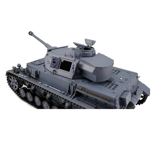 Heng-Long RC Panzer PzKpfw IV, grau 1:16 schussfhig, Infrarot-Gefechtssystem, Rauch & Sound, Metallgetriebe, Metallketten,  Bild 3