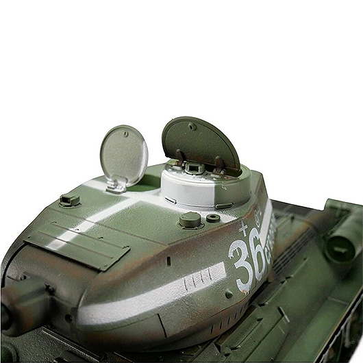 Torro RC Panzer T34/85 grn Profi-Edition 1:16 schussfhig, Rauch & Sound, Metallgetriebe und Metallketten, RTR Bild 4