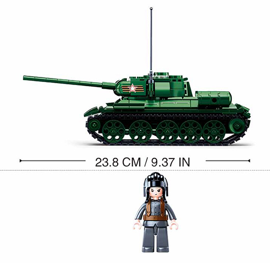 Sluban Bauset WWII T34-85 Kampfpanzer 497 Teile M38-B0982 Bild 2