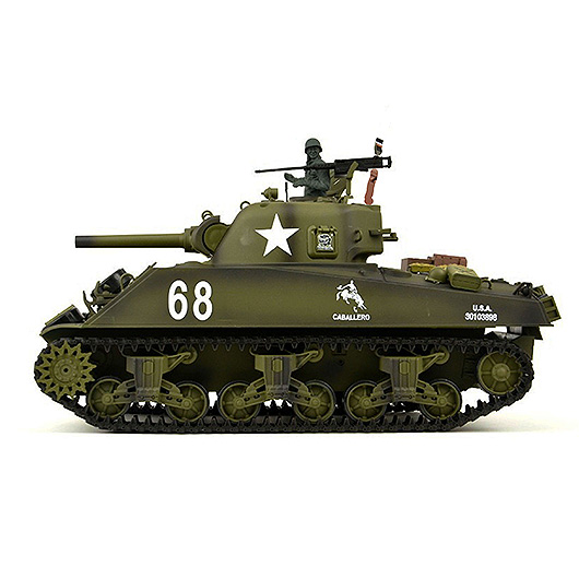 Amewi Rc Panzer U.S. M4A3 Sherman oliv, 1:16, Advanced Line RTR, schussfhig, Infrarotsystem, Rauch & Sound Bild 1