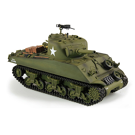 Amewi Rc Panzer U.S. M4A3 Sherman oliv, 1:16, Advanced Line RTR, schussfhig, Infrarotsystem, Rauch & Sound Bild 3