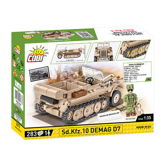 Cobi Historical Collection Bausatz Halbkettenfahrzeug Sd.Kfz. 10 Demag D7 283 Teile 2273 Bild 3