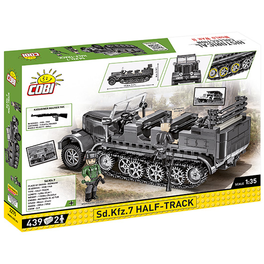 Cobi Historical Collection Bausatz Halbkettenfahrzeug Sd.Kfz. 7 Half-Track 439 Teile 2275 Bild 2