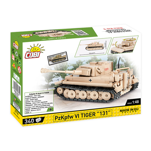 Cobi Historical Collection Bausatz Panzer PzKpfw VI Tiger 131 1:48 340 Teile 2710 Bild 2