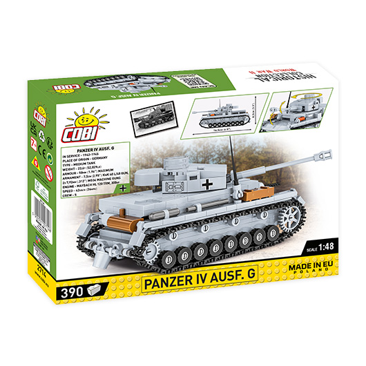 Cobi Historical Collection Bausatz Panzer IV Ausf. G 1:48 390 Teile 2714 Bild 2