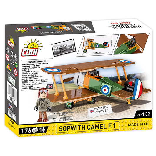 Cobi Historical Collection Bausatz Flugzeug Sopwith Camel F.1 176 Teile 2987 Bild 3