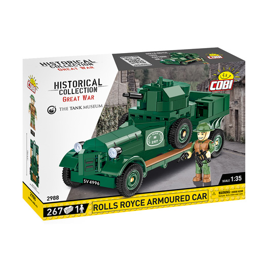 Cobi Historical Collection Bausatz Panzerwagen Rolls Royce Armoured Car 1920 Pattern Mk I 267 Teile 2988 Bild 1