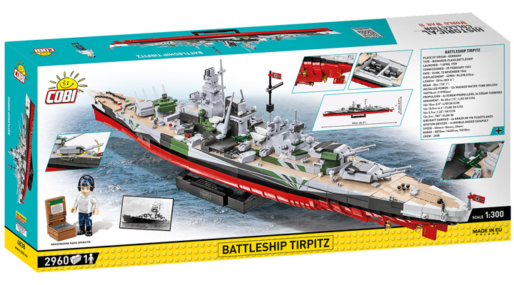 Cobi Historical Collection Bausatz Schlachtschiff Tirpitz - Executive Edition 2960 Teile 4838 Bild 5