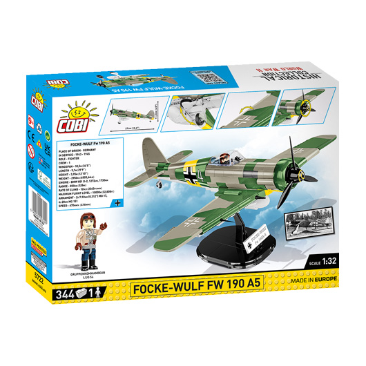 Cobi Historical Collection Bausatz Flugzeug Focke-Wulf FW 190 A5 344 Teile 5722 Bild 2