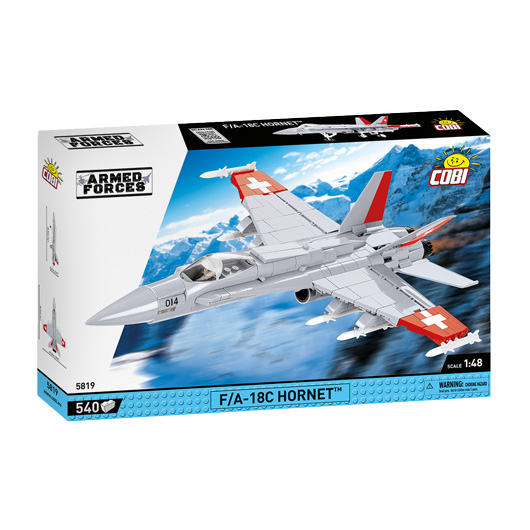 Cobi Armed Forces Bausatz Flugzeug F/A-18C Hornet Swiss Air Force 540 Teile 5819 Bild 3