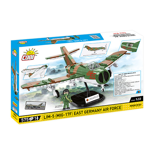 Cobi Historical Collection Bausatz Flugzeug LIM-5 / MiG-17F Luftstreitkrfte NVA 575 Teile 5825 Bild 3