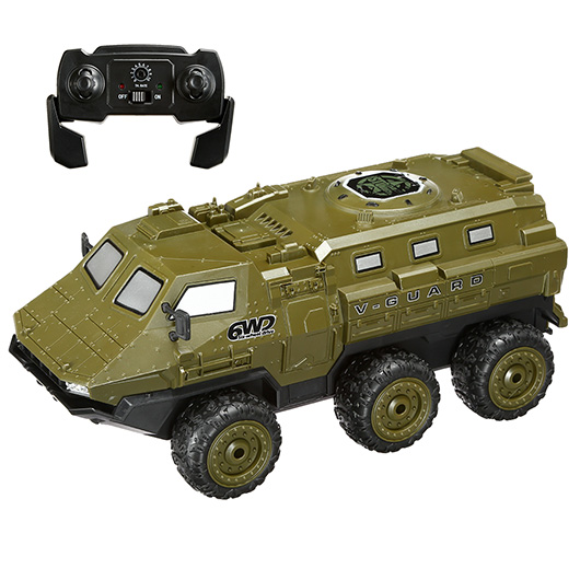Amewi RC Militär Fahrzeug V-Guard 6WD 1:16 RTR oliv inkl. Beleuchtung