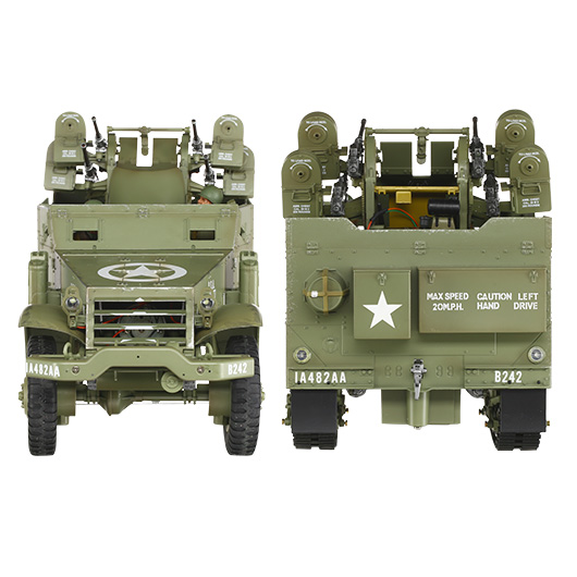 Torro RC M16 Halbkettenfahrzeug 1:16 RTR 2,4 Ghz mit Vierlingsflak oliv Bild 8