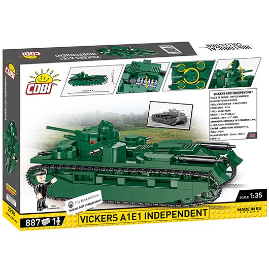 Cobi Historical Collection Bausatz Panzer Vickers A1E1 Independent 887 Teile 2990 Bild 2