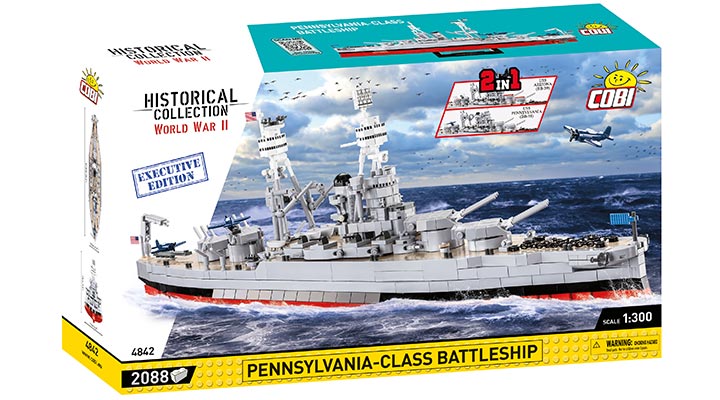 Cobi Historical Collection Bausatz Schlachtschiff USS Pennsylvania / USS Arizona 2in1 Executive Edition 2088 Teile 4842 Bild 3