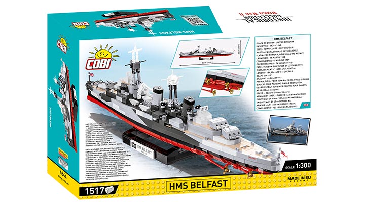 Cobi Historical Collection Bausatz Kreutzer HMS Belfast 1517 Teile 4844 Bild 4