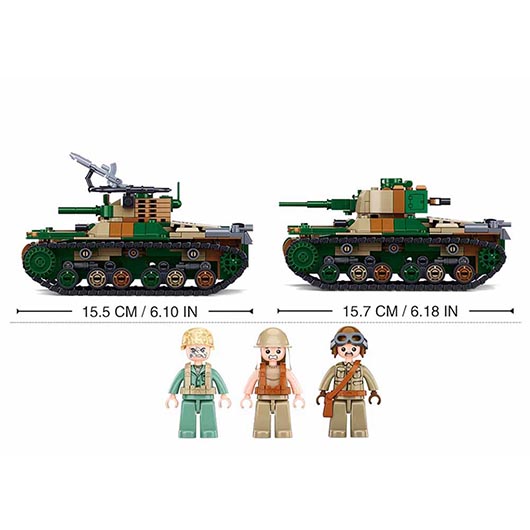 Sluban Bauset WWII Type 97 Medium Tank 2in1 563 Teile M38-B1107 Bild 2