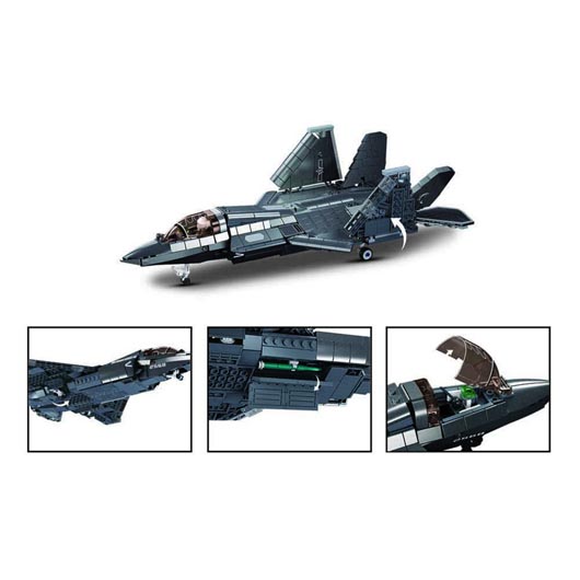 Sluban Bauset J-35S Stealth Aircraft 812 Teile M38-B1186 Bild 1