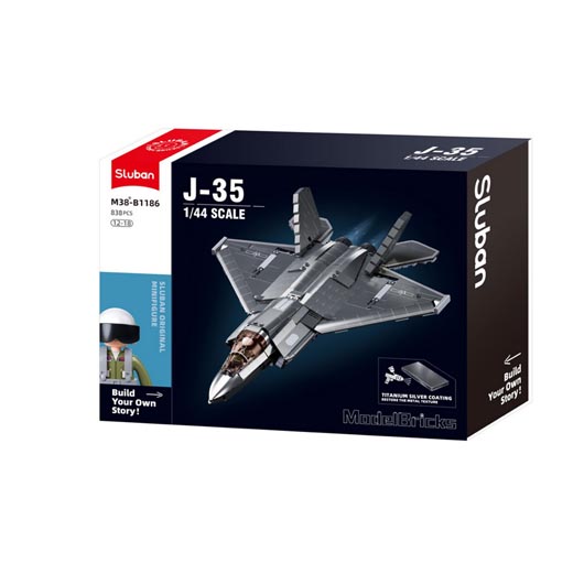 Sluban Bauset J-35S Stealth Aircraft 812 Teile M38-B1186 Bild 4